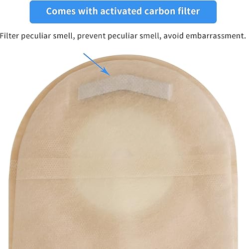 Miniatura 7 de 20 bolsas de colostomía, bolsa de una sola pieza para ostomía con rayas, bolsa de colostomía de corte máximo de 0.591-2.362 in, ventana trasera