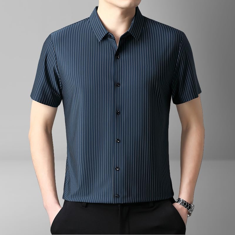 Camisa de manga corta ligera hombre mediana edad fresca USTZFTBCL 4