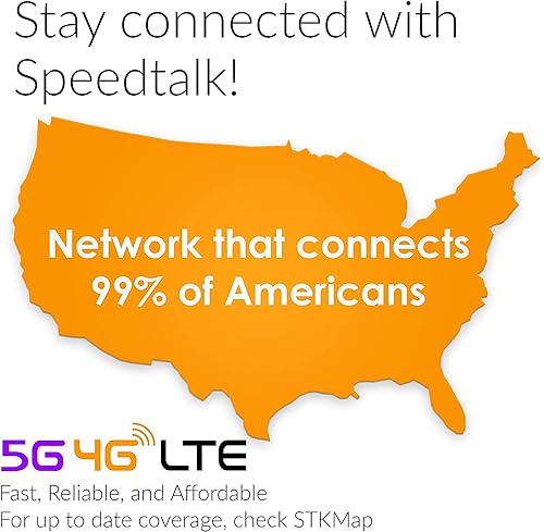 Miniatura 3 de SpeedTalk Mobile Tarjeta SIM de 20 GB de datos, 30 días sin contrato de servicio - 4G LTE USA nacional e internacional