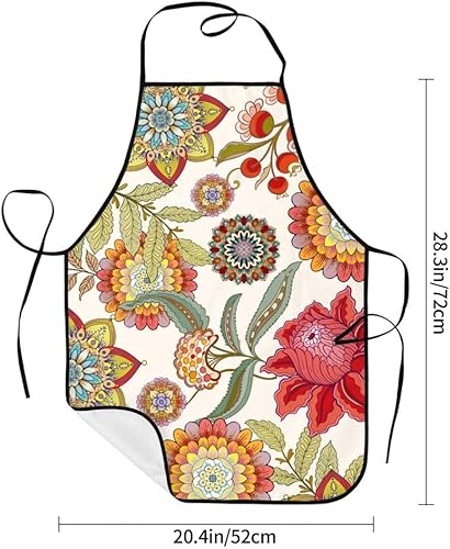 Miniatura 5 de Delantales con babero para mujeres y hombres, delantal de cocina con bolsillos para cocina, parrilla, barbacoa, pintura, jardinería
