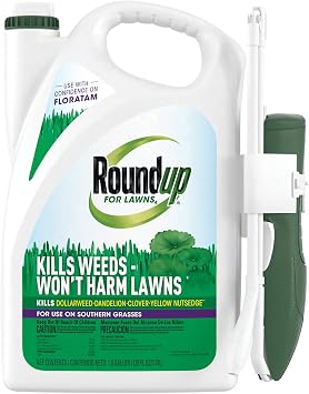 Roundup for Lawns4 Ready-to-Use Southern - All-in-One Weed Killer for Lawns, Extended Reach Wand, 1 gal.