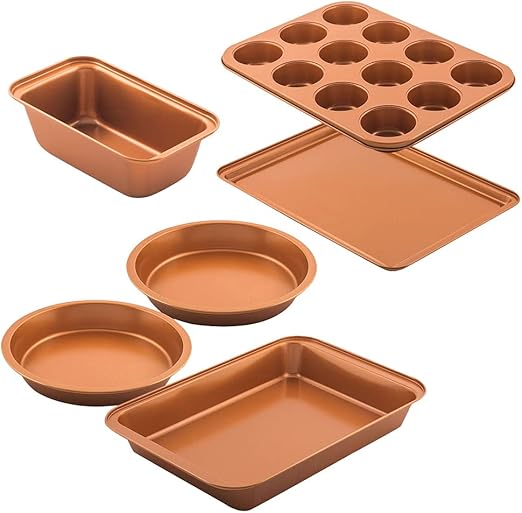 Copper Bakeware Set, Assorted Home & Kitchen