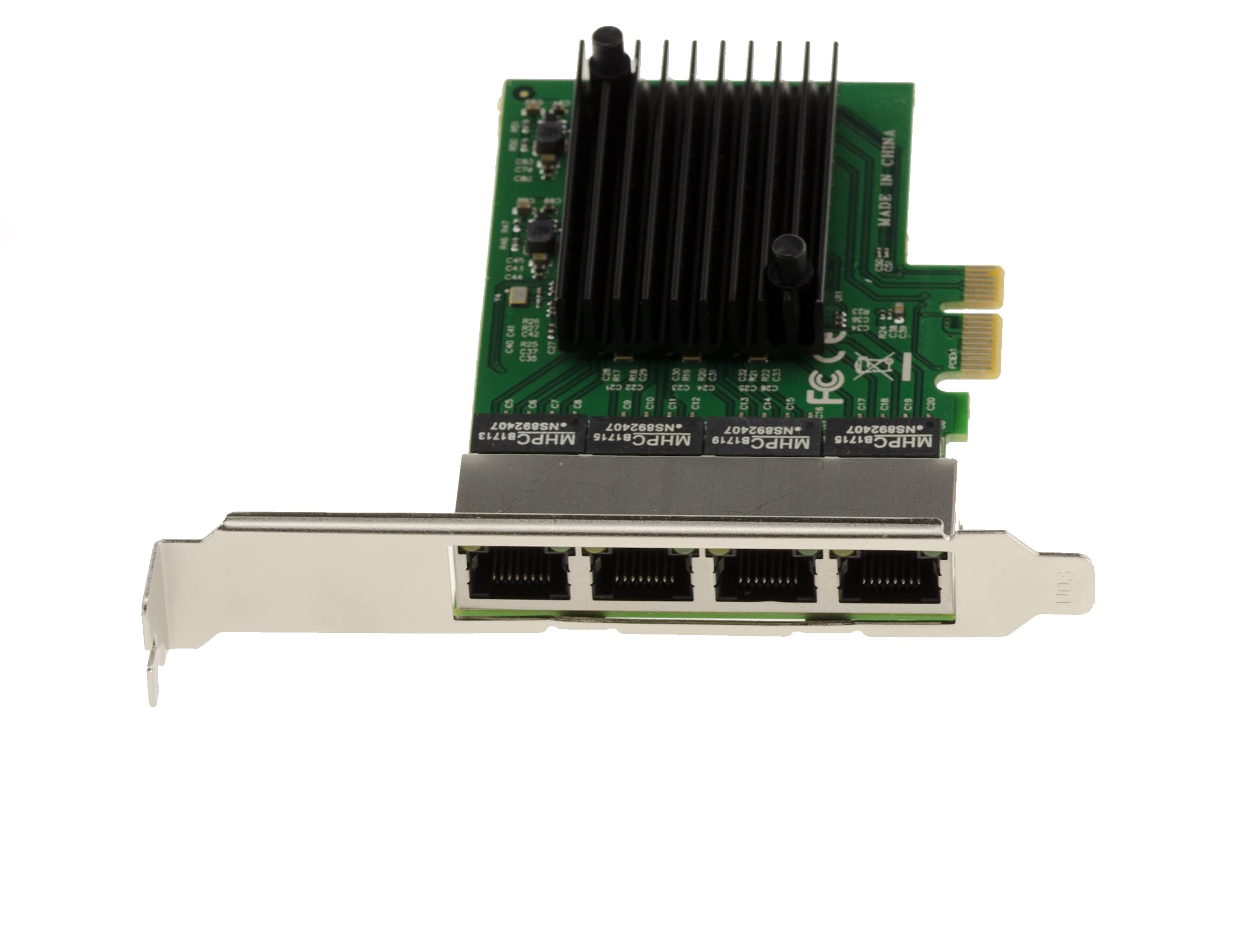 KALEA-INFORMATIQUE Scheda controller PCI Express PCIe 4 porte LAN RJ45 Gigabit Ethernet 10 100 1000Mbps 1G con chipset Realtek RTL8111F e staffe a basso e alto profilo.