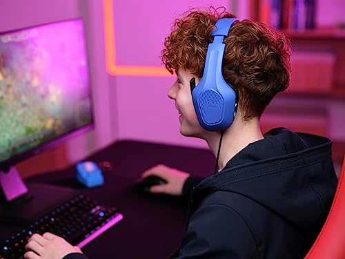 GXT 415B Zirox Cuffie Gaming Leggere con Driver da 50 mm per PC, Xbox, PS4, PS5, Switch, Mobile, Jack Audio 3.5 mm, Cavo 2m, Cuffie con Microfono Over-Ear - Blu - Cuffia gaming - Immagine 6