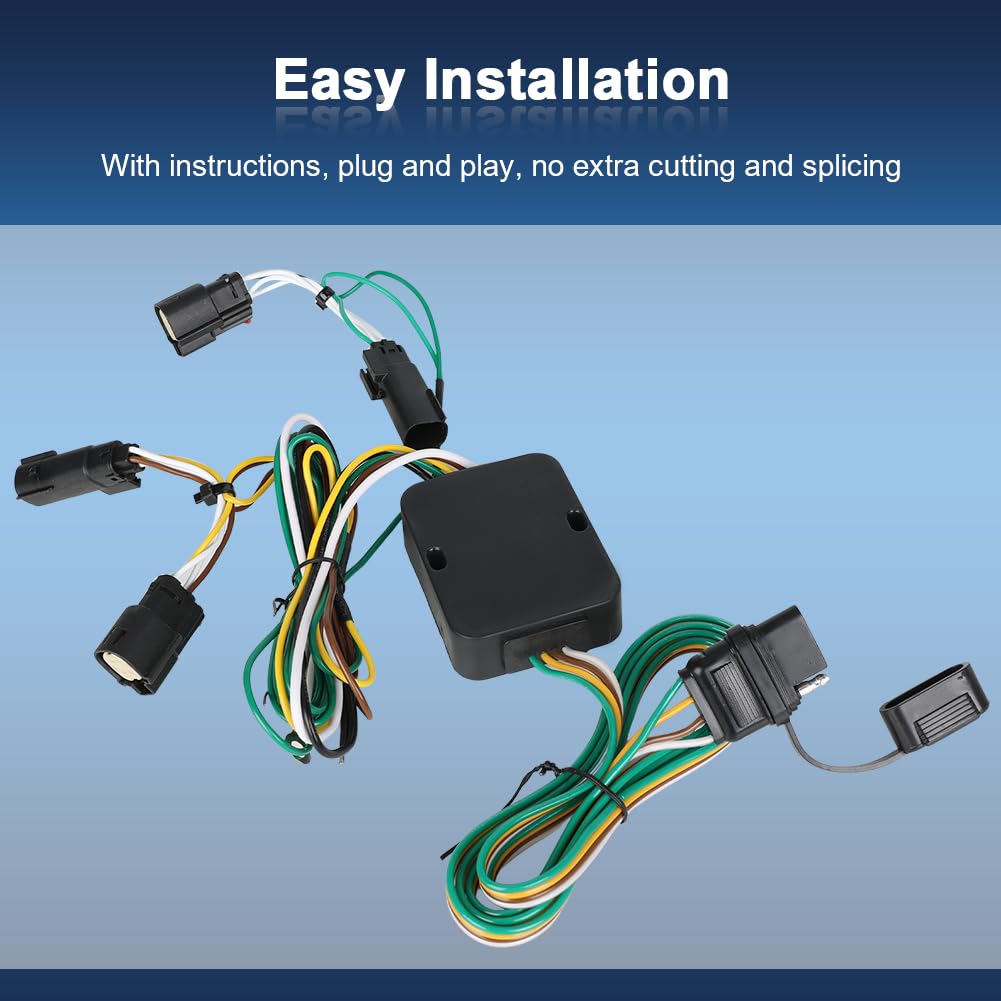 4-Pin Trailer Wiring Harness for Trailer Light Connect Compatible with 2015-2025 Ford Transit 150, 250, 350, E-Transit 2022-2025 Replacement for 56327