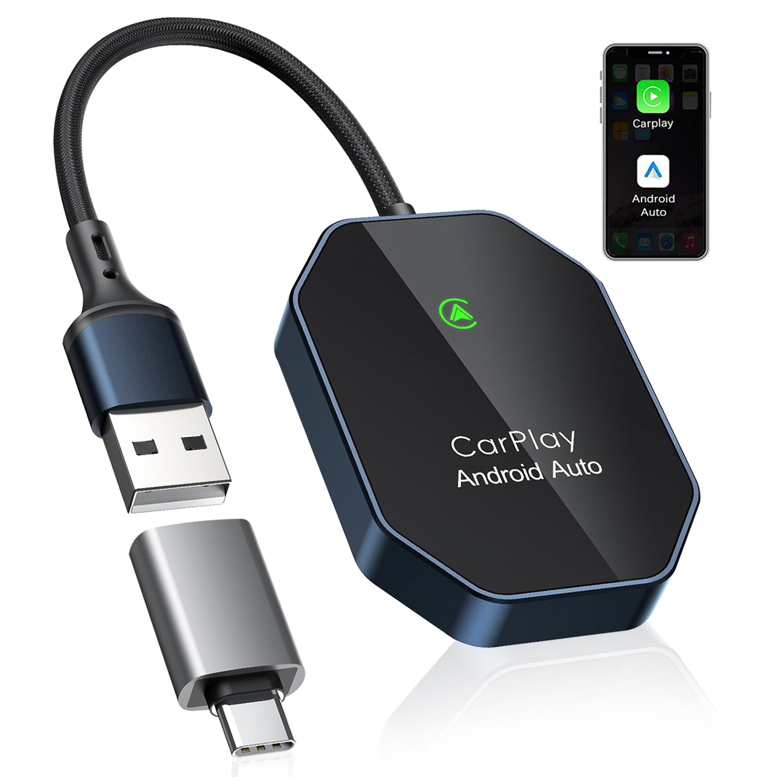 Amazon.com: Wireless Carplay Adapter, 2 in 1 Wireless CarPlay