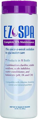 Cuidado total de la bañera de hidromasaje clarificador, oxidante, inhibidor de incrustaciones, equilibrador - Botella de 2 lb