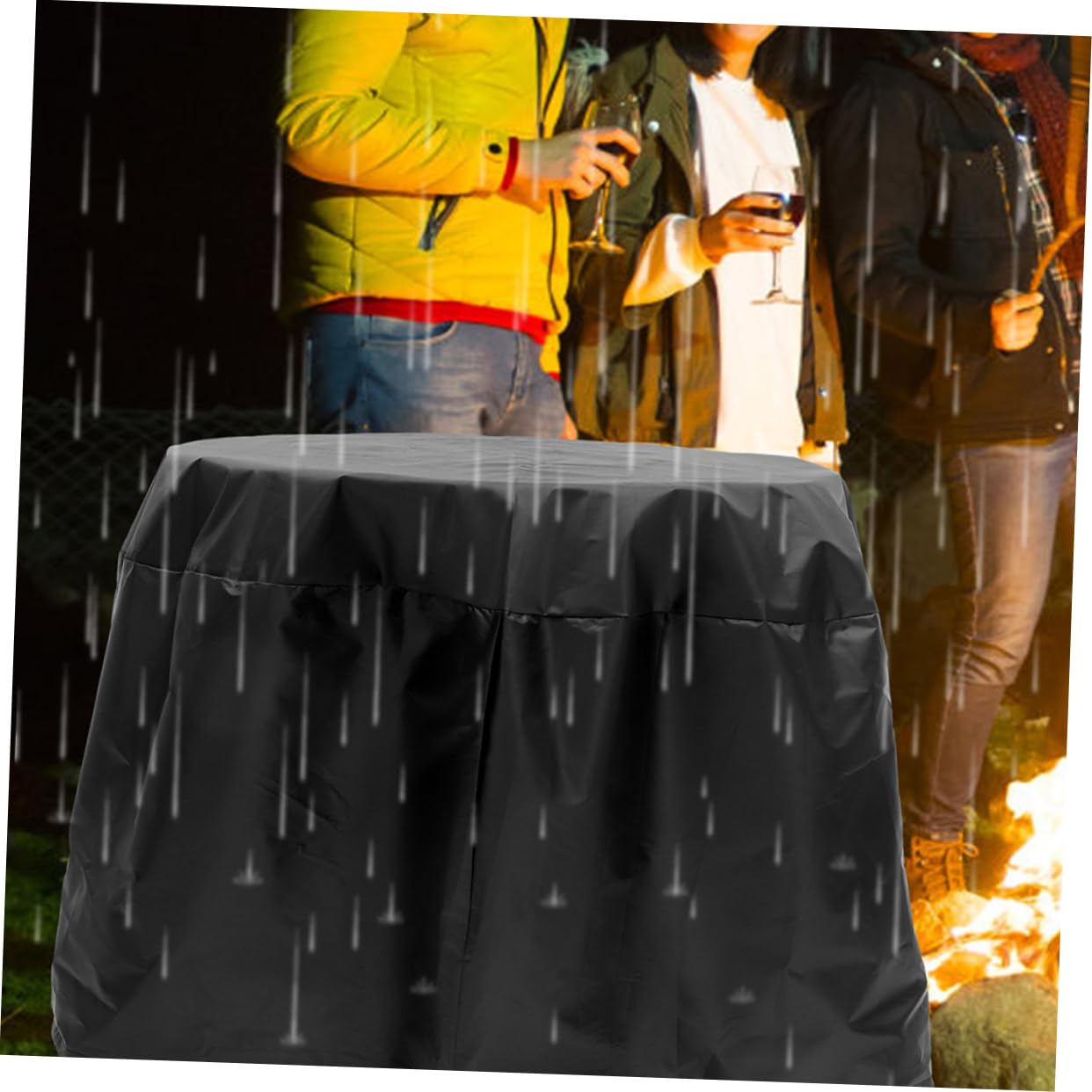 UPKOCH Copertura Rotonda per Barbecue Protezione per Bbq e Punti Resistente Agenti Atmosferici e Leggera per e All