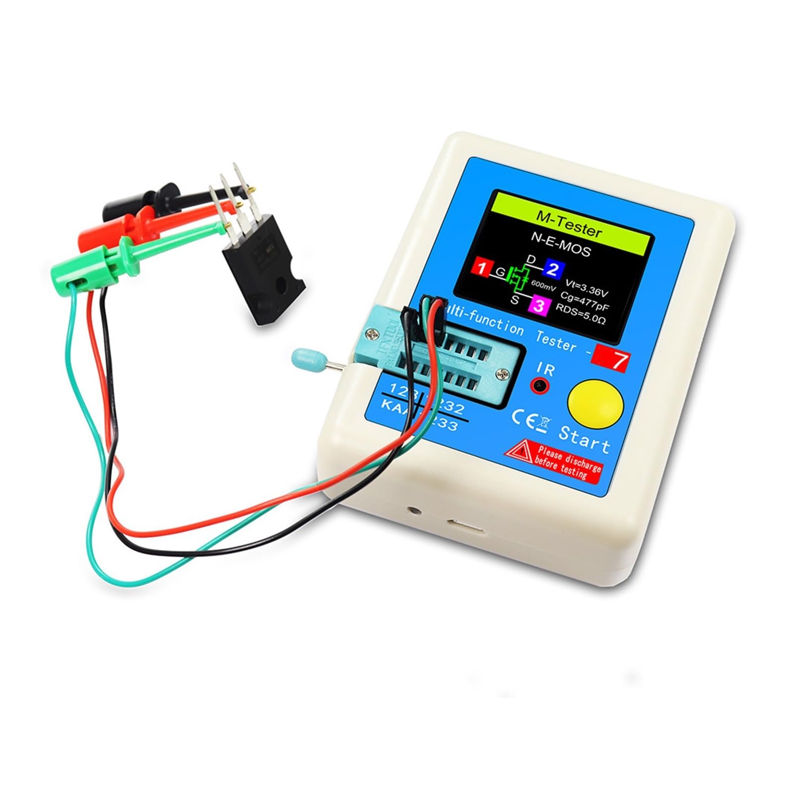 Probador De Transistores T7 Medidor Capacitancia Diodo TFT LCR