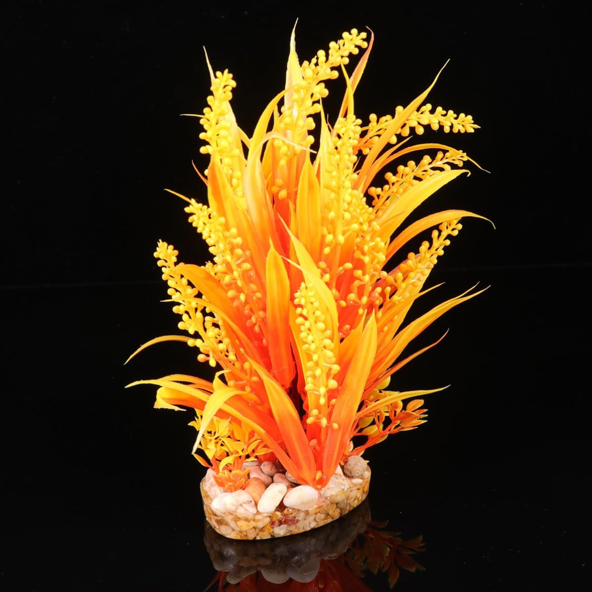 Artificial Aquarium Plant Decor for Fish Tanks, Realistic Yellow Plastic image 5