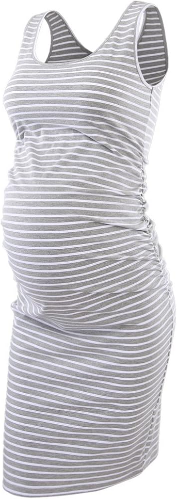 BBHoping Women's Maternity Sleeveless Dresses Maternity Tank Dress Mama Baby Shower Pregnancy Dress