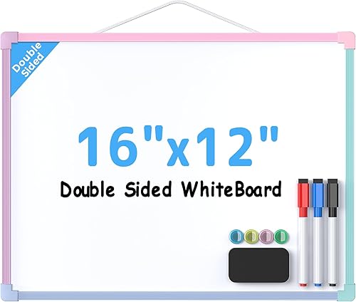 Miniatura 20 de MaxGear - Pizarra blanca magnética de borrado en seco, de 36 x 24 pulgadas, pizarra de doble cara, marco de aluminio negro para pared, planificador