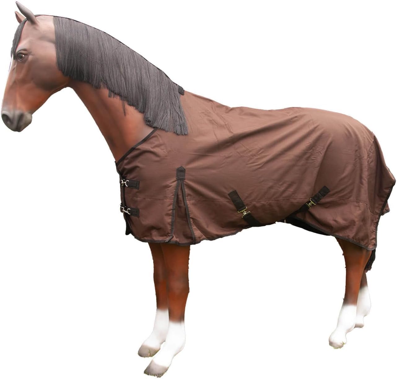 Brama-West 1680 DEN - Manta impermeable para caballo (talla 145), color marrón