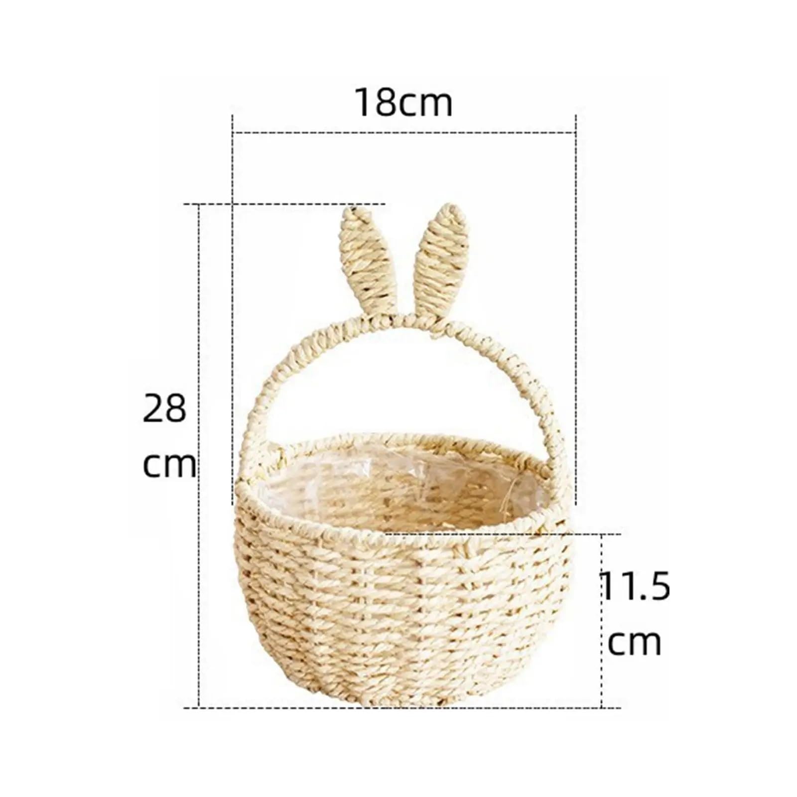 kosz na jajka. Kosz do przechowywania jajek wielkanocnych, słodyczy, dekoracji, uroczy, uniwersalny, 7x11 cali, na przyjęcia wielkanocne(Paper Rope)
