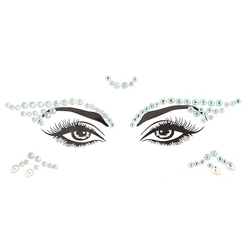 Miniatura 2 de Gemas faciales para Halloween, maquillaje facial, cosplay, sirena, ángel, hada, alienígena, para pegar, gemas para ojos, diamantes de imitación