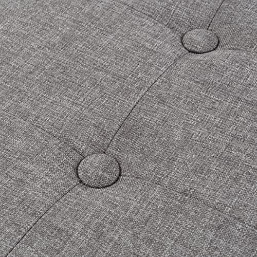 Lavish Home Folding Storage Ottoman 30-Inch Tufted Footrest, Linen Chest, Or Bench With Removable Bin For Living Room, Bedroom, Or Dorm, Gray #TOP3