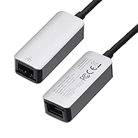Vista 4 de Yaxa Basics Adaptador de aluminio USB-C a RJ45 Gigabit Ethernet, red rápida, gris, 2.07 x 0.81 x 0.6 pulgadas
