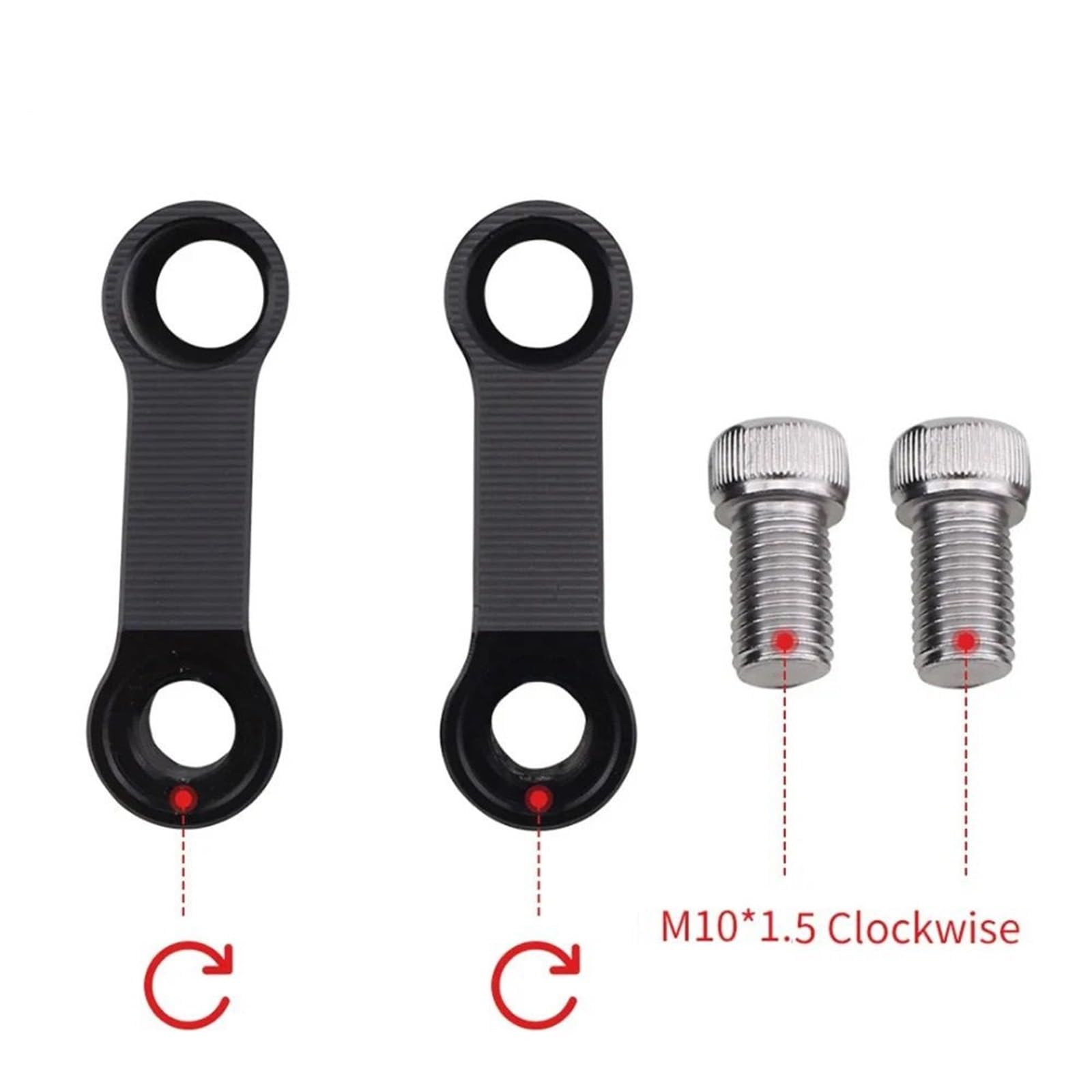 Adatto for R1250GS R 1250 GS ADV R1200GS/ADV F850GS/ADV F750GS/ADV F800GS/ADV Estensione for specchietti, distanziali, adattatore di estensione(Black)