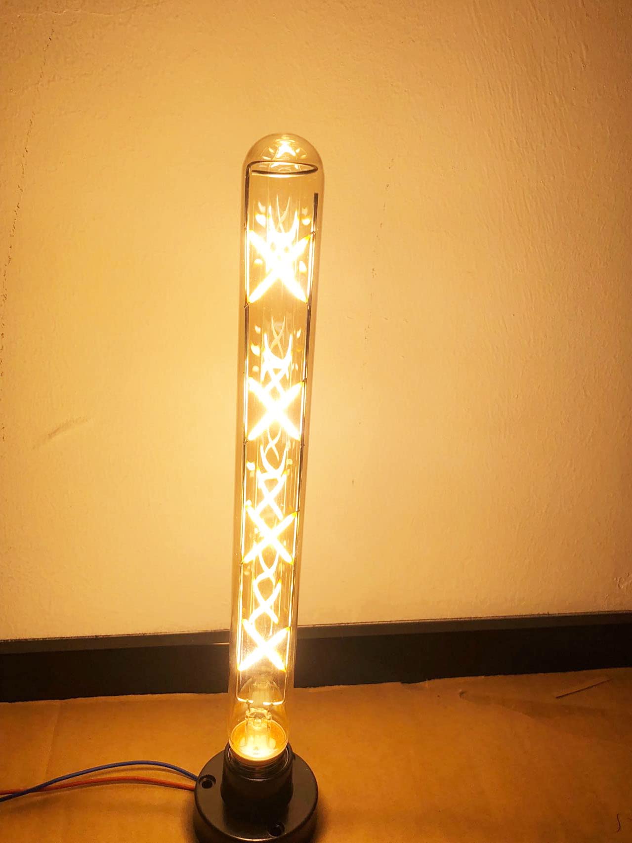 OUKAIDE E27 T30-300 8W Lampadina a LED tubolare Edison Lampadina vintage Lampadina a filamento E27 Led, stile antico Lampada a vite in vetro ambra retrò 680LM Bianco caldo 2700k (confezione da 2)