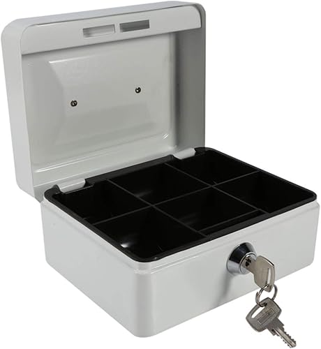 Mini caja para el hogar, 1 unidad, portátil, de acero, con cerradura para dinero en efectivo, tipo cerradura de llave, caja de seguridad para el
