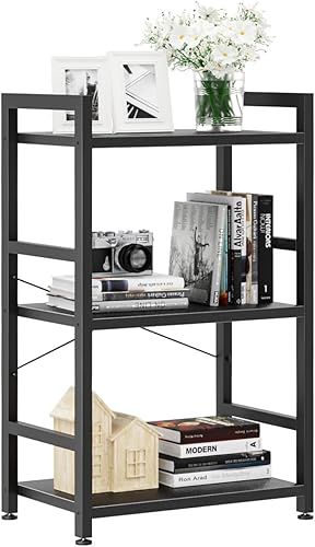 NUMENN Estantería de 2 niveles, organizador de almacenamiento de estantería alta, estante moderno para dormitorio, sala de estar y oficina en casa,