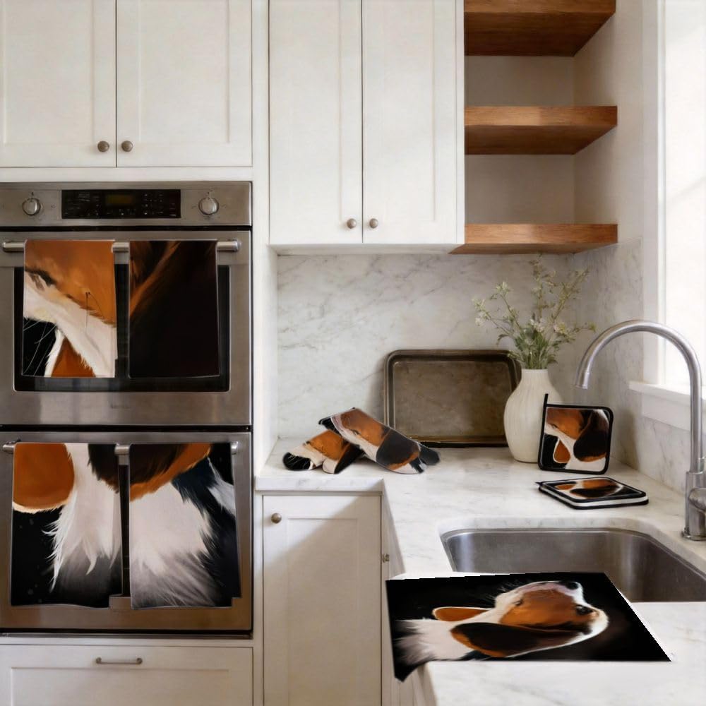 9PCS Carino Beagle Dog Cucina Decor e Accessori Set