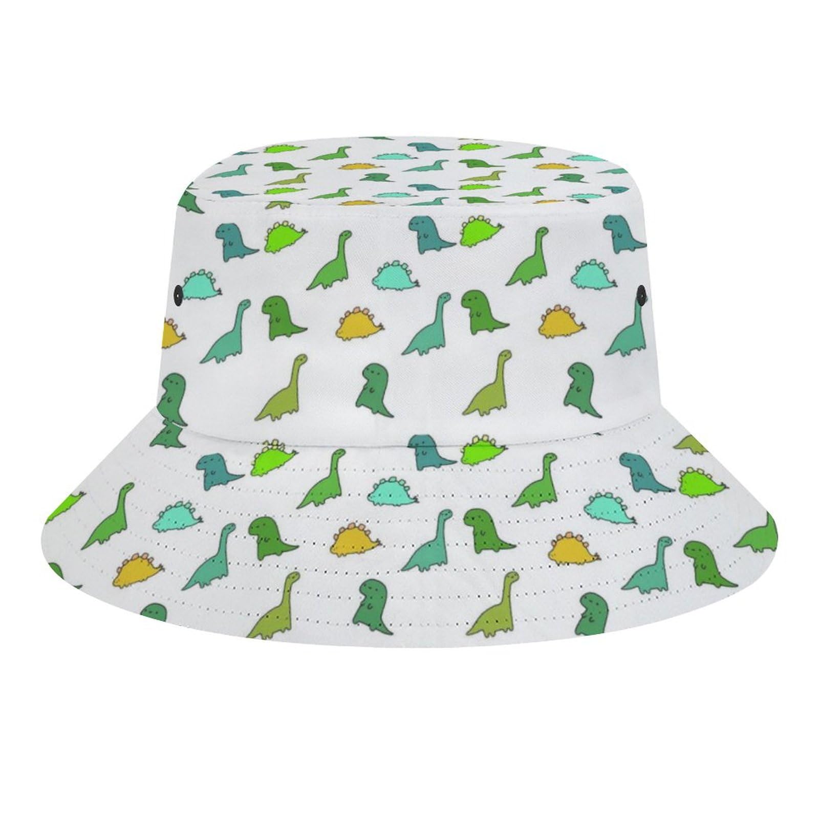 Fabretto Dino Pack Bucket Hat for Women Men Packable Fisherman Hat Sun Cap Travel Outdoor Beach Caps