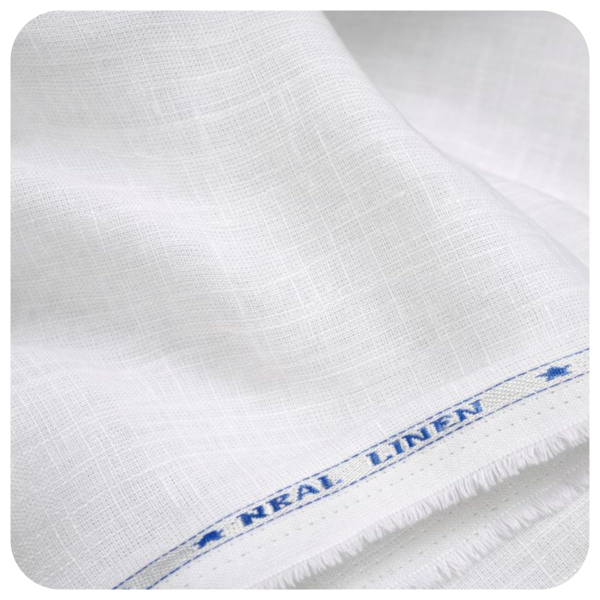 AROGMIRA Men’s Unstitched Loose Shirt Cloth | 40 LEA White Linen Fabric | 100% Pure Linen with Cotton-Like Comfort | 58 Inch Width | 1.8 Meter