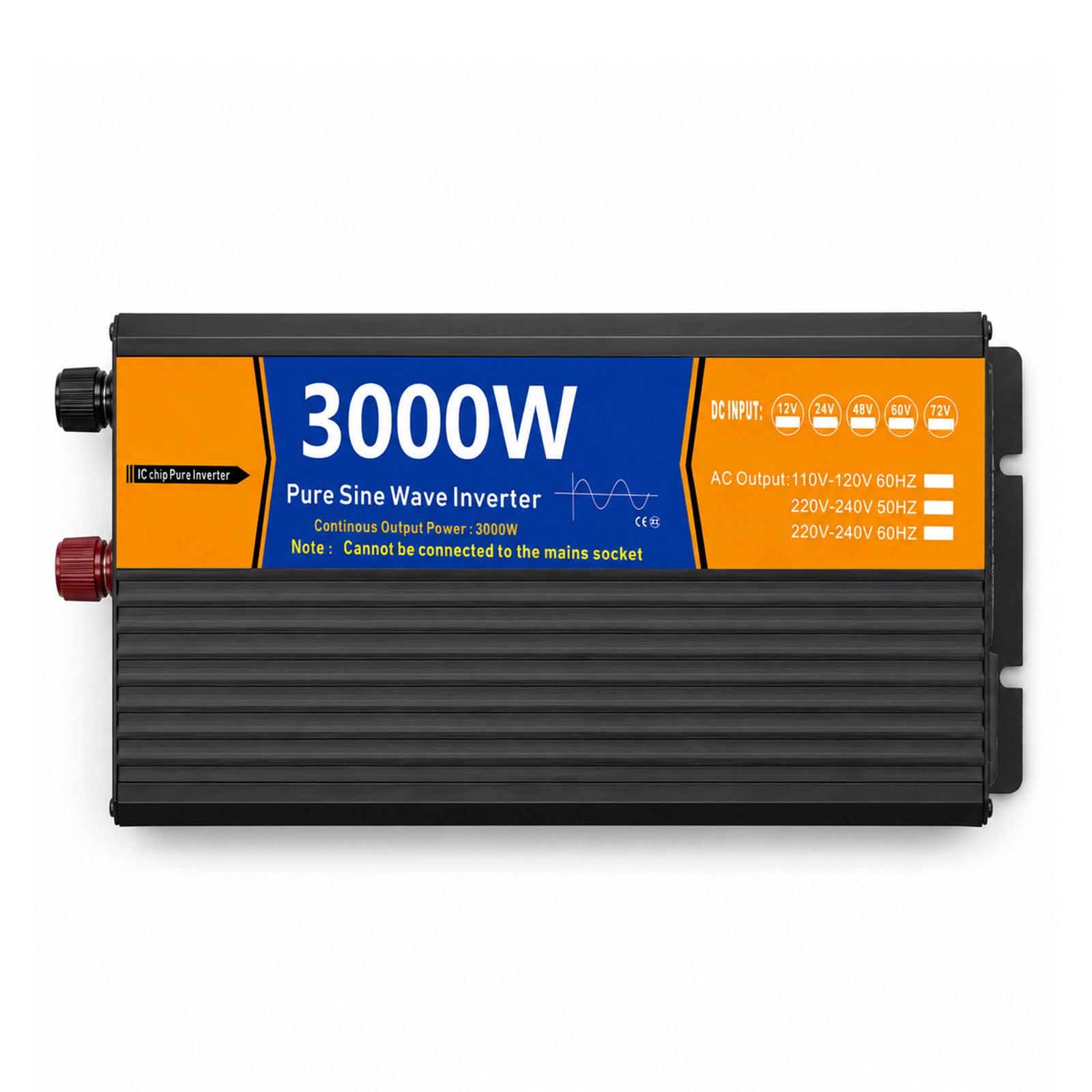 Falownik 3000 W do samochodu i domu, czysta fala sinusoidalna 24V-110V