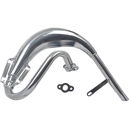 Performance Chrome Exhaust Muffler Expansion Chamber Pipe Silencer Gasket for 2 Stroke 50cc 66cc 80cc 100cc Engine Gas Motorized Bicycle Motor Bike