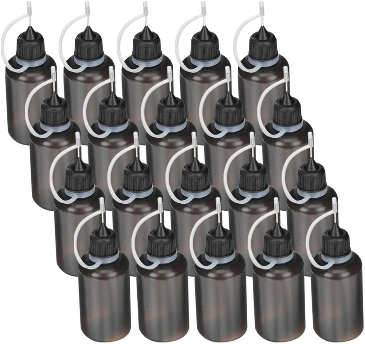 20pcs 30ml Needle Tip Applicator Bottles Plastic Squeeze Bottles for Glue Oil Dispensing with Fine Precision Tip for DIY Crafting and Industrial Use