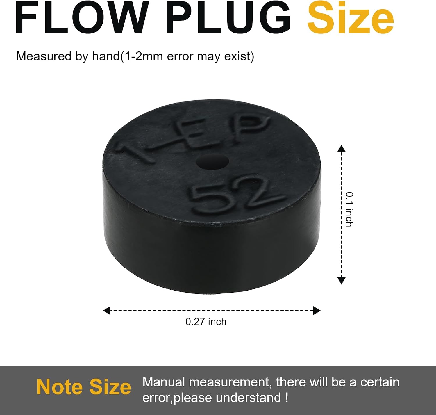 1148800 Water Softener Flow Plug Compatible with WS22X10021, Flow Plug for Water Softener fits Many Different Brands Black (1148800)