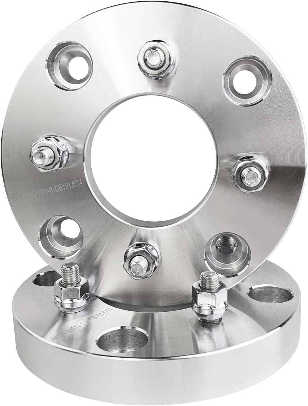 2 QTY 1" 4x137 Vehicle to 4x110 Wheel ATV Wheel Spacer Adapters Studs: M10-1.25 Center Bore: 101.6mm step to 74mm - Fits Can-Am Bombardier Kawasaki Suzuki