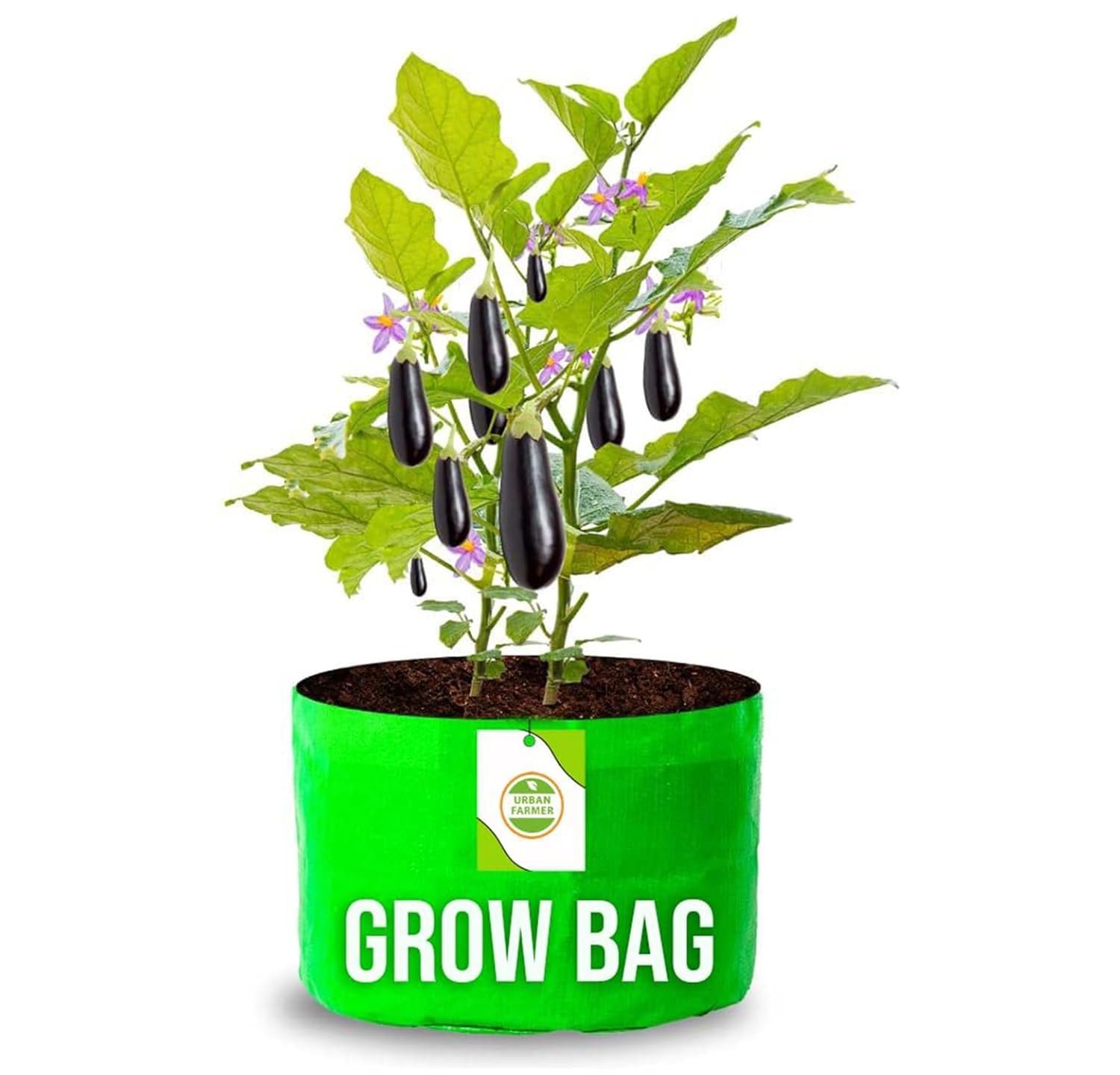 URBAN FARMER HDPE Uv Protected 260 GSM Round Green Colour Plant Grow Bags Suitable for Terrace and Vegetable Gardening, Plant Bags (Pack of 5, 18"x15") (B0D95YWWR5) Amazon Price History, Amazon Price Tracker