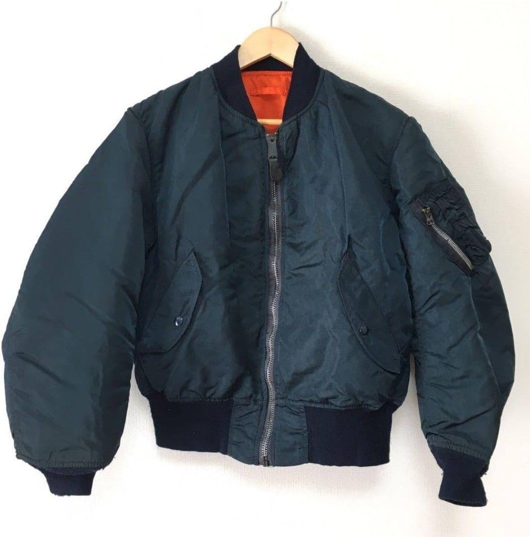 USA製 アルファ MA-1 フライトジャケット M 旧タグ 紺 ALPHA MA-1