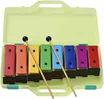Xilofono 8 Note Per Bambini - Con Bacchette E Custodia, Colorato - Foto 12