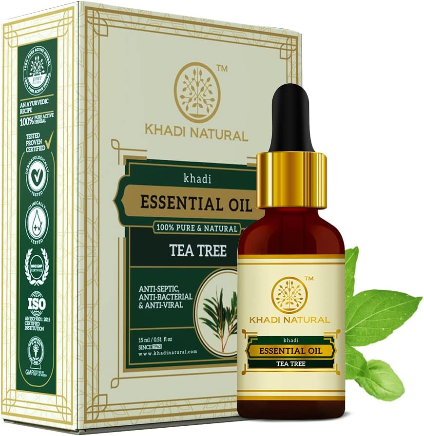 Tea Tree Pure Essential Oil| Latest International Packaging| Provides Fresh & Purifying Experience| Anti inflammatory Properties| Skincare & Haircare| Improves Scalp Health| Helps Reduce Spots| 15ml