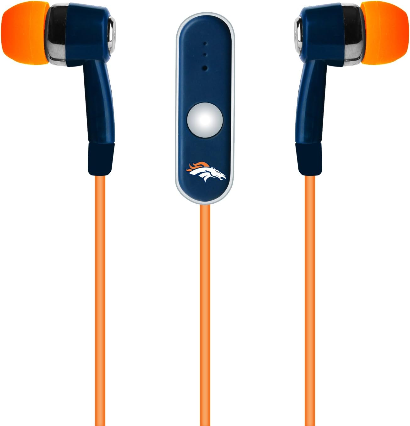 NFL Denver Broncos Hands Free Ear Buds with Microphone