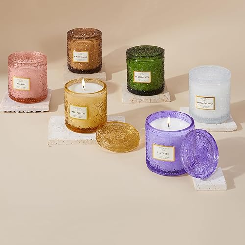 Miniatura 7 de Chloefu LAN Vela de Rosa Silvestre, Velas de Regalo para el Día de la Madre para Mujeres, Vela de Lujo en Frasco para Aromatizar el Hogar, Cera de