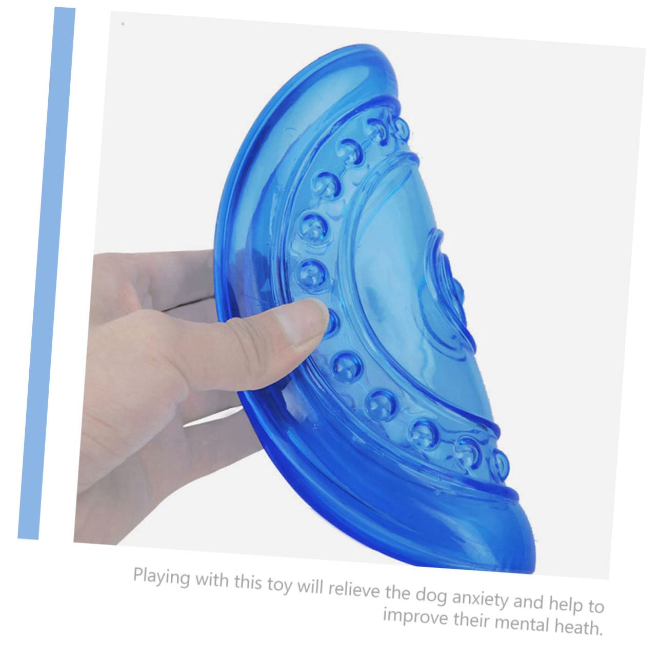 2 Stück-Pack Blaue Wurfscheibe für Hunde und Welpen aus TPR | Waschbar und Weich, für Apportierspiel und Training Draußen, Fliegende Form, für Haustiere