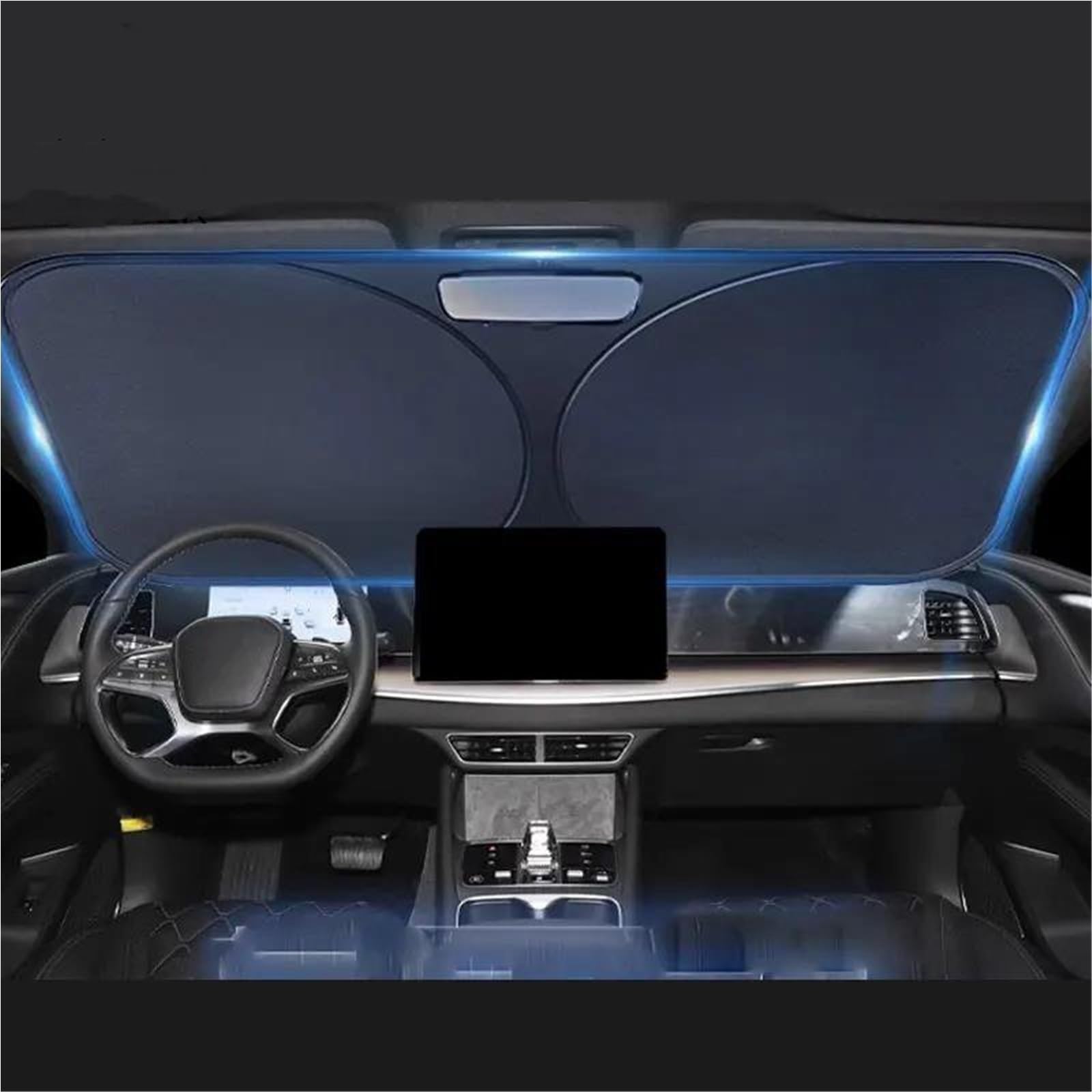 Parasole Per Parabrezza Auto Per BYD Per Sealion 07 Per Sealion 7 2024-2025, Parasole Pieghevole, Blocca I Raggi UV Parasole Parabrezza Anteriore