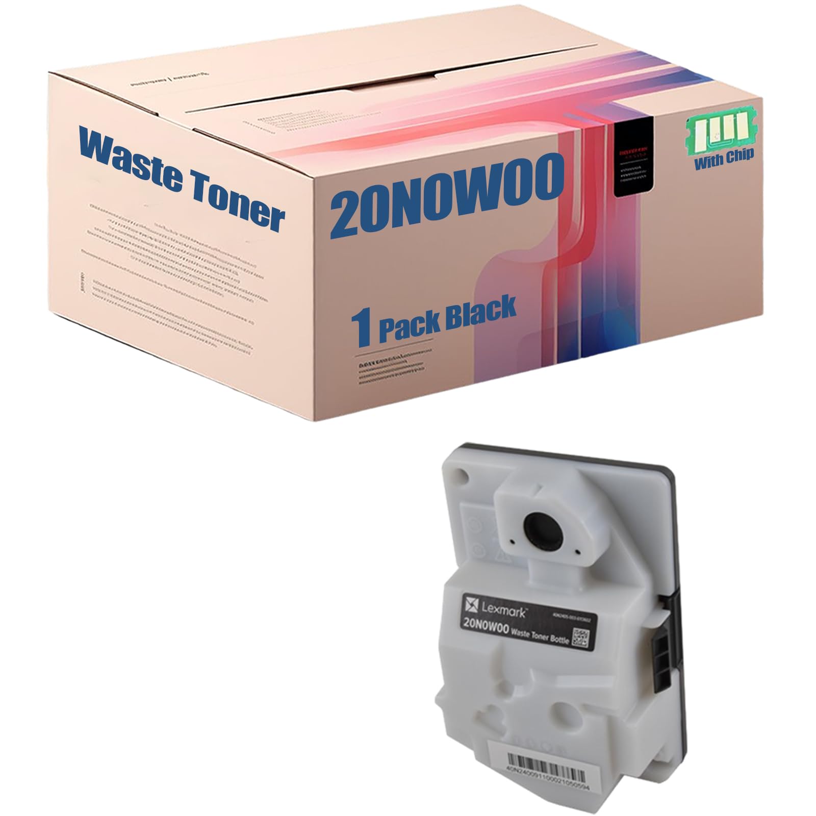 Bac à Toner Usagé WT-202 Pour Imprimantes Canon ImageRUNNER Advance DX Série 6000i, C37xxi, C38xxi, C57xxi, C58xxi - Pièce De Rechange Noire