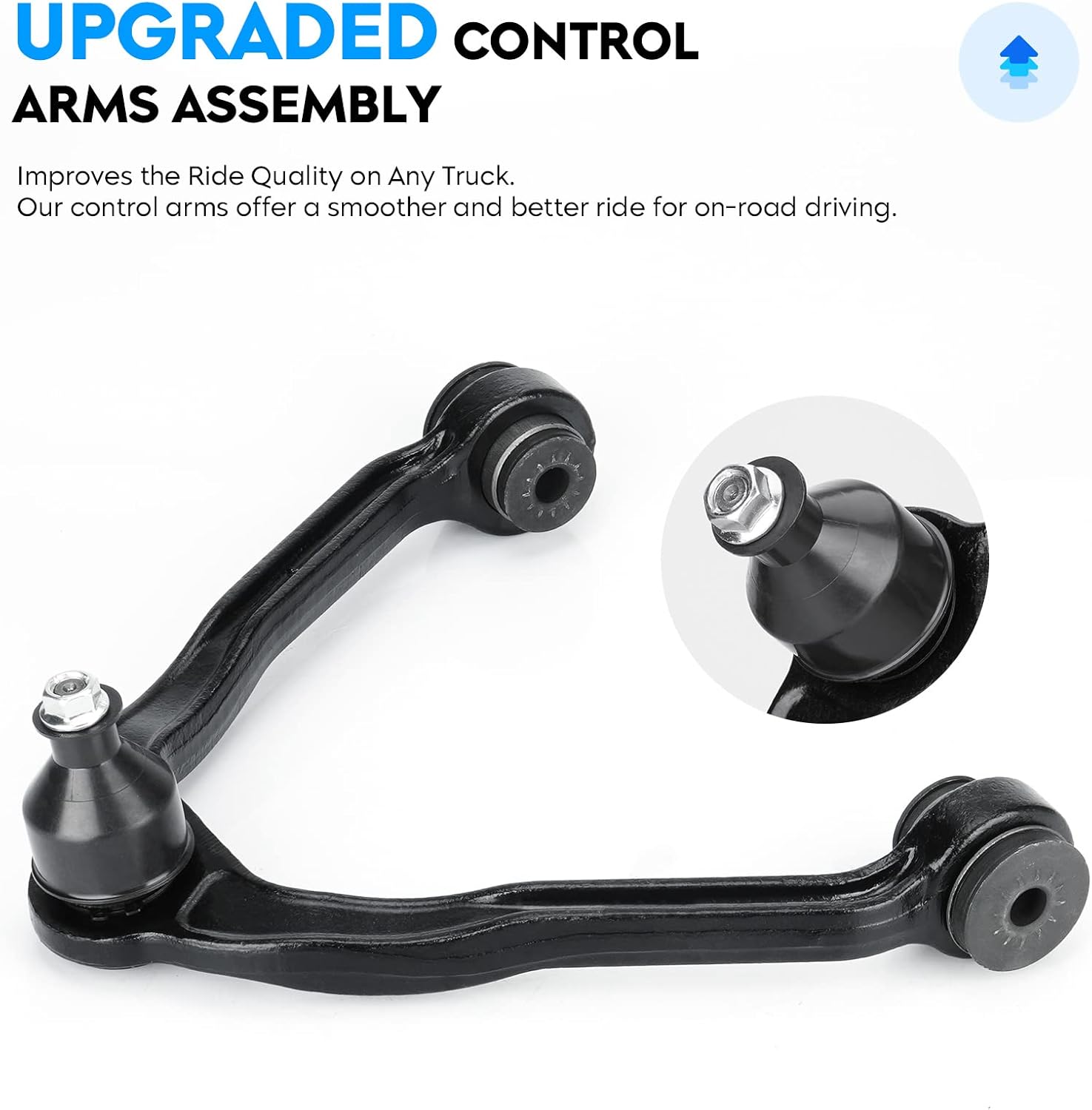 K80942 Front Upper Control Arm w/Ball Joint for 1999-2006 Chevy Silverado Cadillac Escalade ESV EXT 2002-2006 Avalanche Express Suburban Tahoe GMC Savana Sierra Yukon XL 1500 2000 2500
