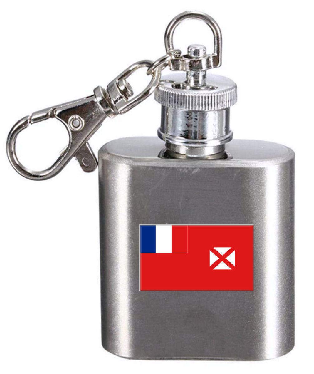Flasque porte-clés gravé drapeau Wallis & Futuna idéal pour les festivals et randonnées