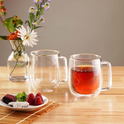 Vista 12 de Brod & Taylor Vasos de vidrio espresso con aislamiento de doble pared (juego de 2, 2 onzas / 2.0 fl oz)