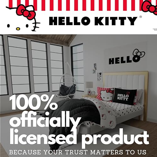 Miniatura 5 de Franco Collectibles Hello Kitty - Juego de sábanas de microfibra supersuave, tamaño matrimonial, de 4 piezas (producto oficial)
