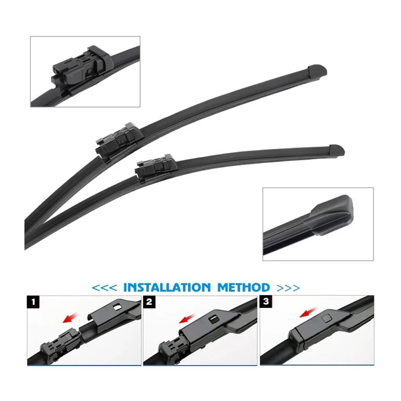 Escobillas Limpiaparabrisa Escobilla Limpiaparabrisas Delantera Para Fiat 500 2007-2016 Brazo Con Botón Pulsador Accesorios Para Escobillas Limpiaparabrisas