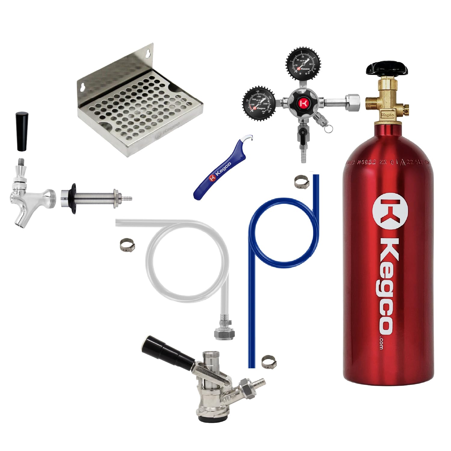 Kit de conversión Kegerator Kegco para instalar grifo de cerveza con tanque de CO2