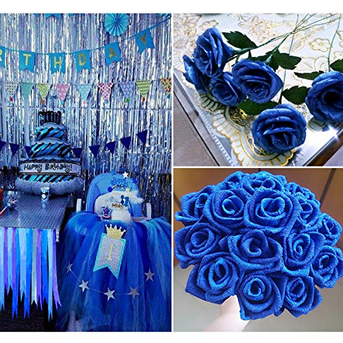 Coceca 12 Rolls 984Ft Baby Blue Crepe Paper Streamers, 3 Different Blue Streamer For Birthday Party Baby Shower Wedding Family Gathering Thanksgiving Christmas Decorations Diy #TOP5