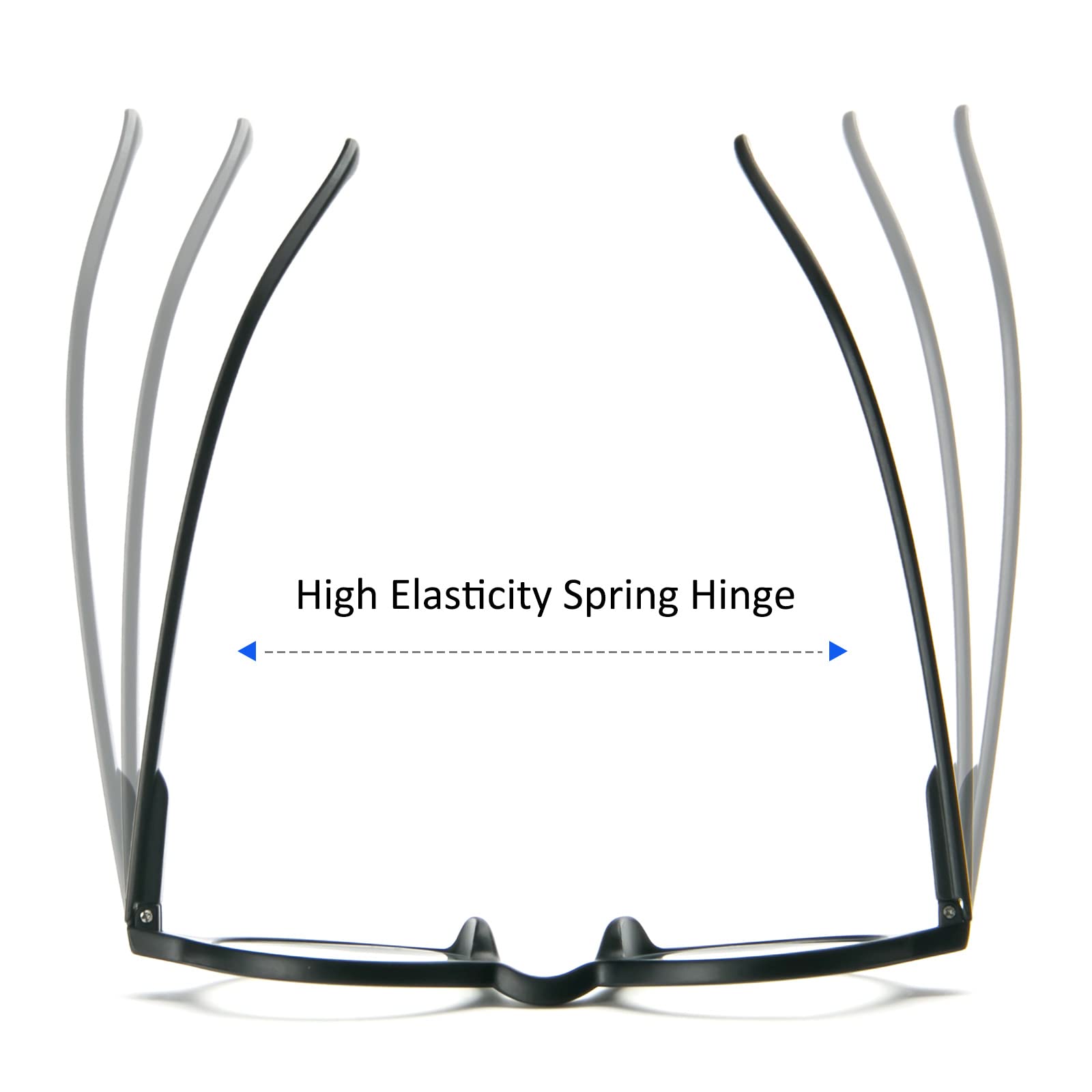KoKoBin Pack of 4 Men's and Women's Small Round Anti-Blue Light Reading Glasses Practical Reader with Spring Hinges - Image 4
